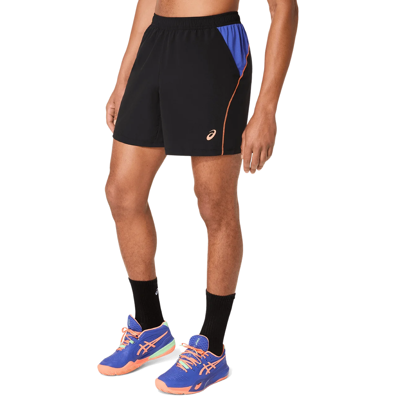 Asics - 2041A350 - PADEL COURT 7IN SHORT - 001 PERFORMANCE BLACK/DARK COBALT - moške kratke hlače 2026