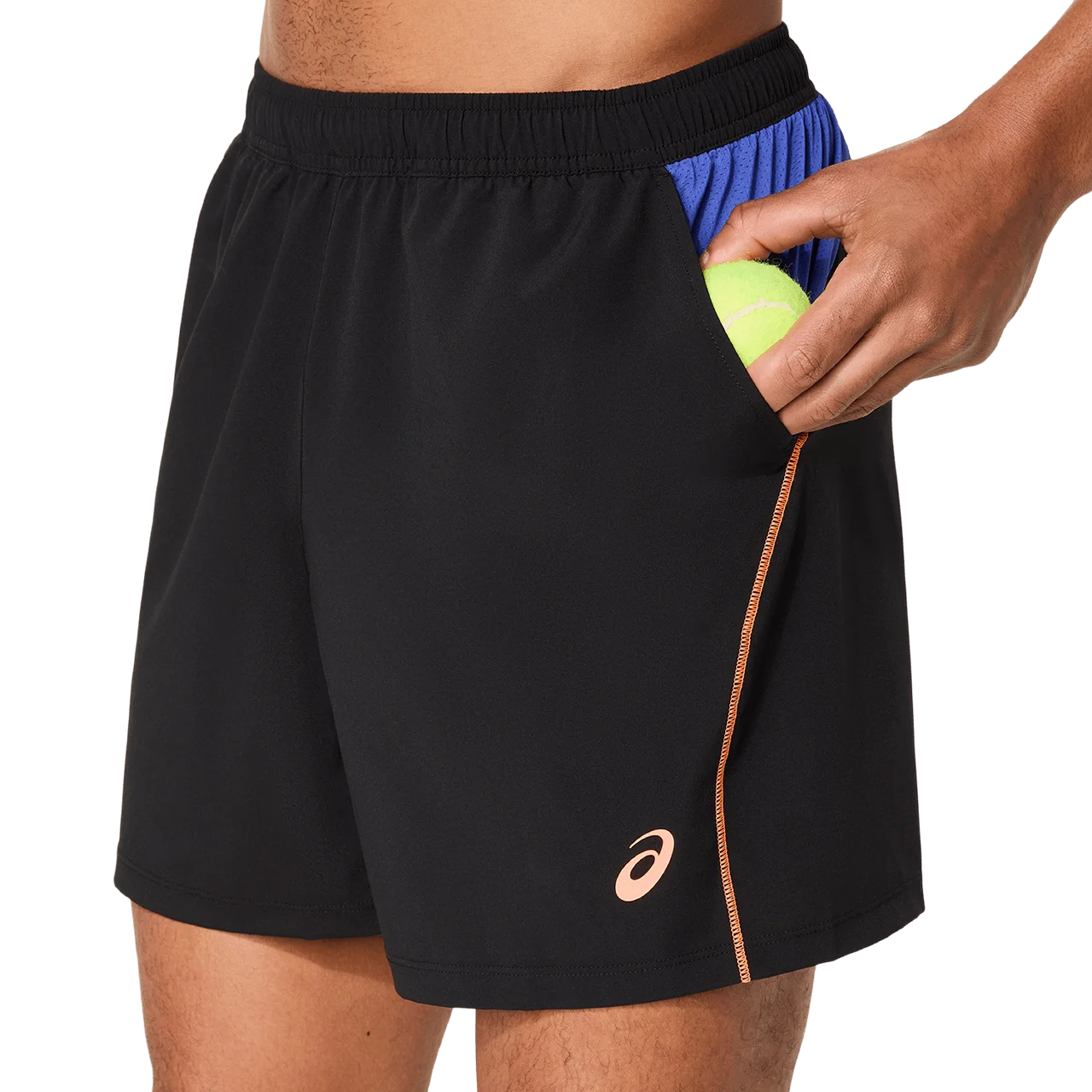 Asics - 2041A350 - PADEL COURT 7IN SHORT - 001 PERFORMANCE BLACK/DARK COBALT - moške kratke hlače 2026