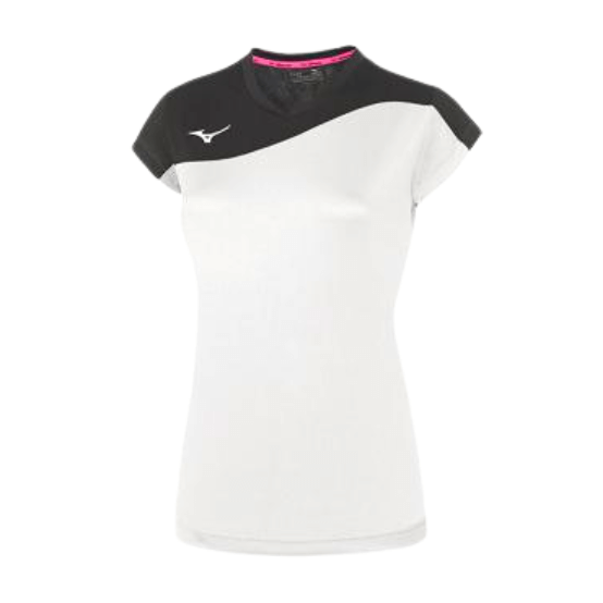V2EA7203 - AUTHENTIC MYOU TEE - ženski dres za odbojko - belo črna