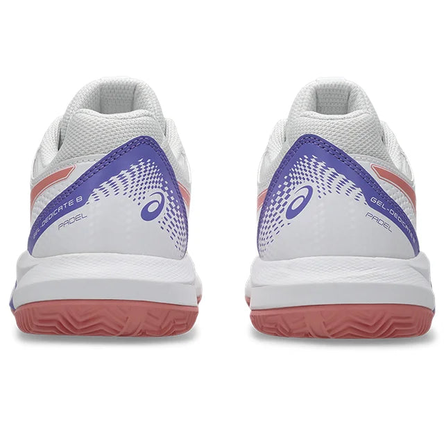 Asics - 1042A241 - GEL-DEDICATE 8 PADEL - 105 WHITE/GUAVA - ženski copat 2026