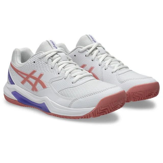 Asics - 1042A241 - GEL-DEDICATE 8 PADEL - 105 WHITE/GUAVA - ženski copat 2026