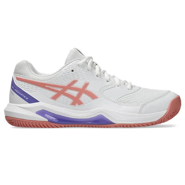 Asics - 1042A241 - GEL-DEDICATE 8 PADEL - 105 WHITE/GUAVA - ženski copat 2026