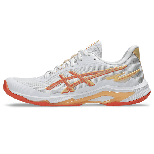 Asics - 1052A083 - NETBURNER BALLISTIC FF 4 - 101 WHITE/VIVID CORAL - ženski copat 2026