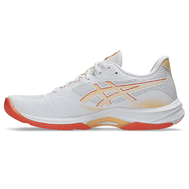 Asics - 1052A083 - NETBURNER BALLISTIC FF 4 - 101 WHITE/VIVID CORAL - ženski copat 2026
