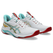 Asics - 1052A090 - NETBURNER BALLISTIC FF 4 - 960 - WHITE/SEA GLASS - ženski copat 2026