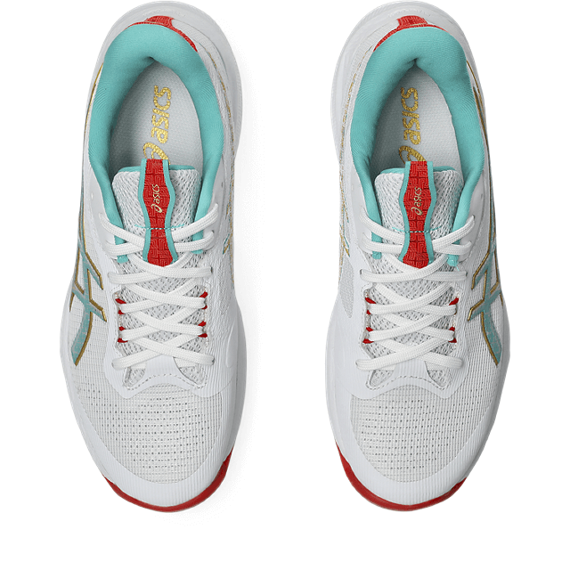 Asics - 1052A090 - NETBURNER BALLISTIC FF 4 - 960 - WHITE/SEA GLASS - ženski copat 2026