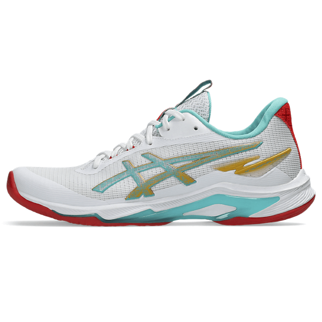 Asics - 1052A090 - NETBURNER BALLISTIC FF 4 - 960 - WHITE/SEA GLASS - ženski copat 2026