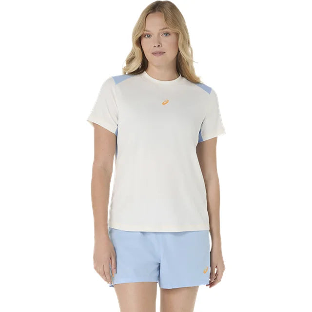 Asics - 2042A380 - PADEL COURT SS TOP - 100 CREAM/STONE WASH - ženska kratka majica 2026