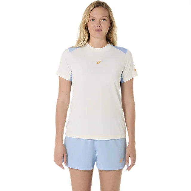 Asics - 2042A380 - PADEL COURT SS TOP - 100 CREAM/STONE WASH - ženska kratka majica 2026