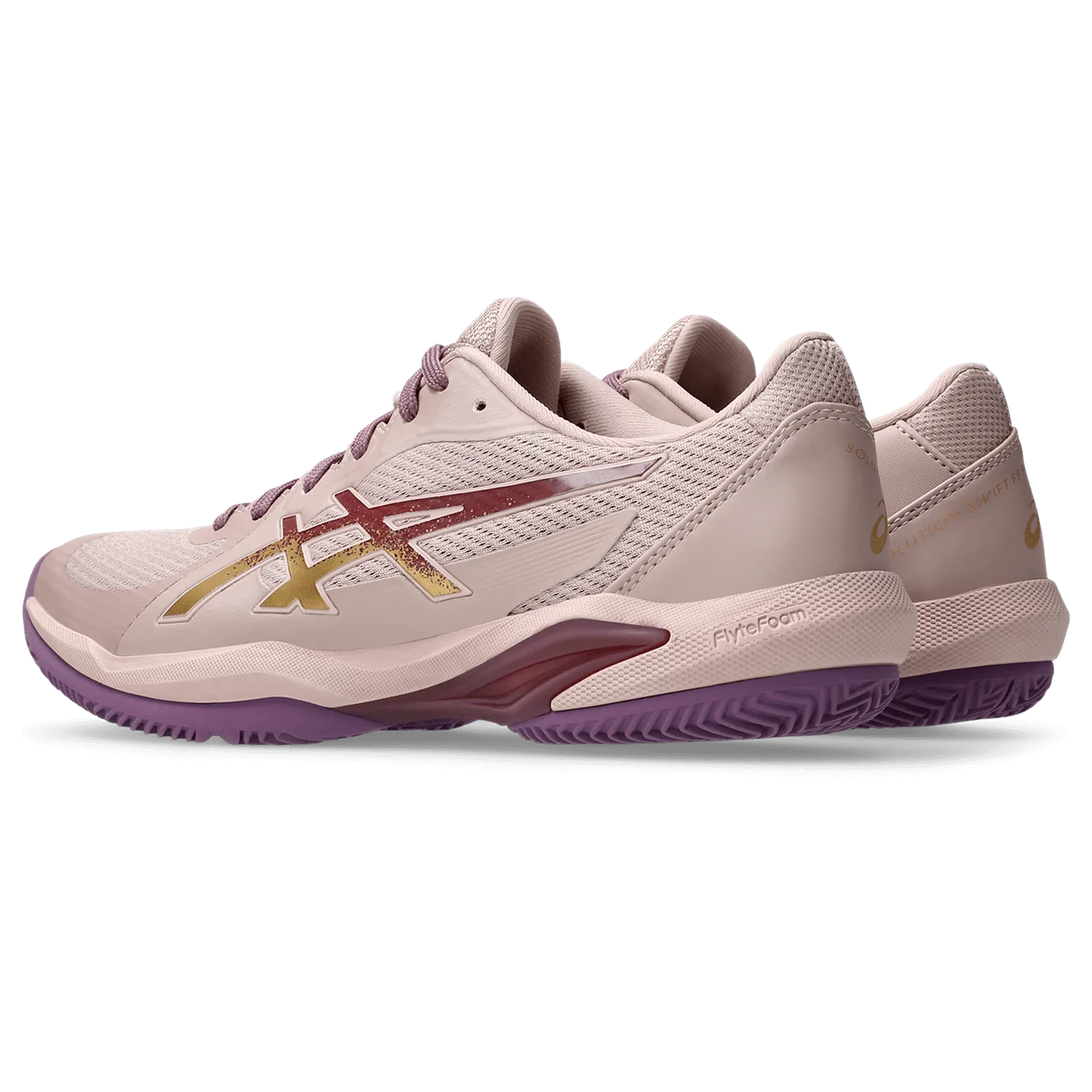 Asics - 1042A264 - SOLUTION SWIFT FF 2 PADEL - 700 NEUTRAL PINK/PURE GOLD - ženski copat 2026