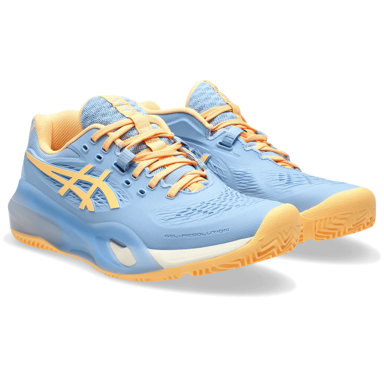 Asics - 1042A285 - GEL-RESOLUTION X PADEL - 400 STONE WASH/ORANGE GLOW - ženski copat 2026