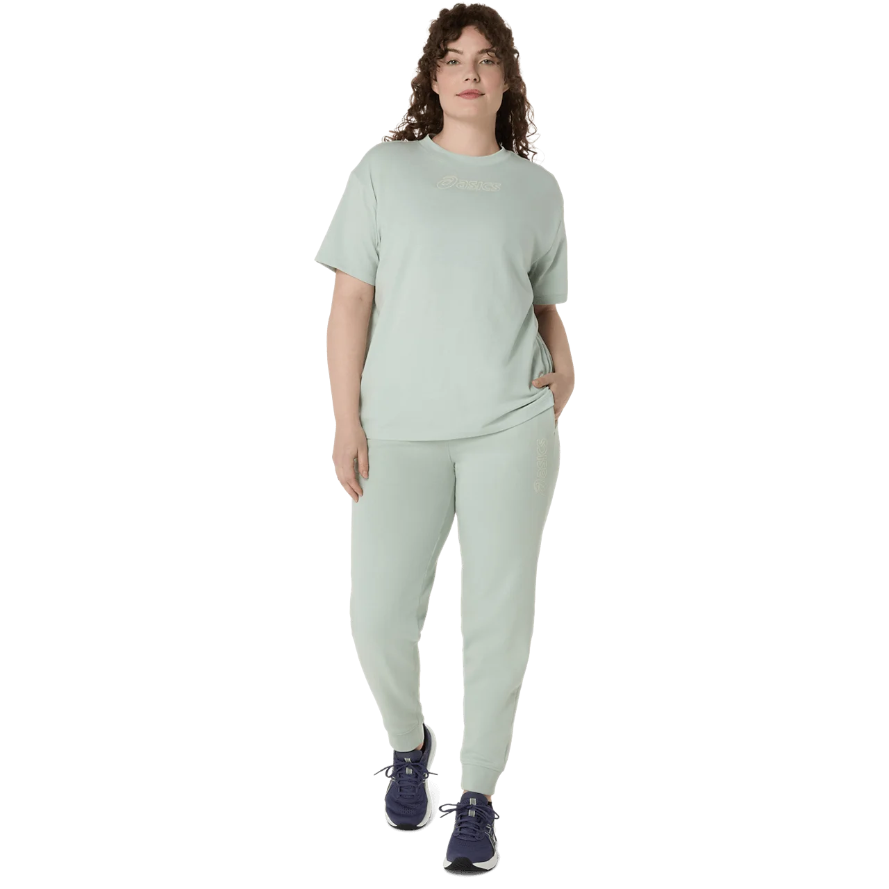 Asics - 2032C843 - ASICS LOGO TEE - 300 LICHEN ROCK - ženska kratka majica 2026