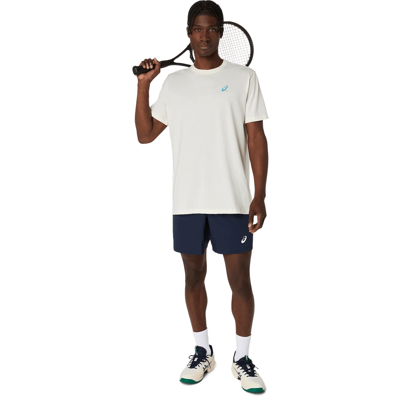 Asics - 2041A348 - COURT GRAPHIC SS TOP - 102 CREAM - moška kratka majica 2026