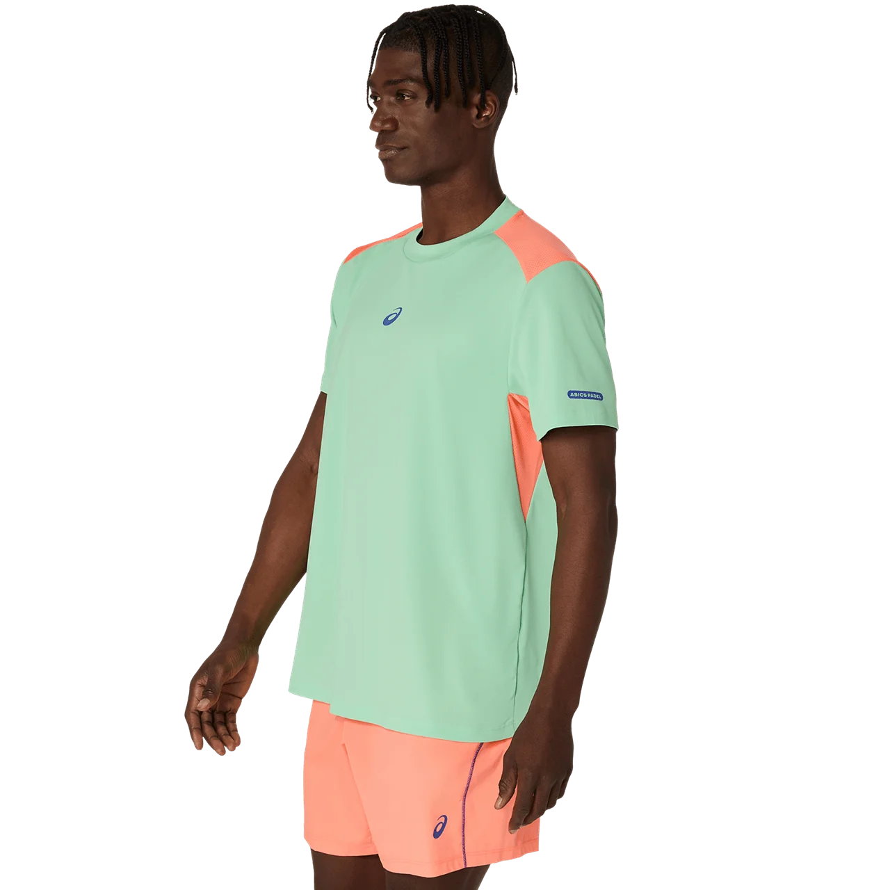 Asics - 2041A349 - PADEL COURT SS TOP - 300 MENTHOL/VIVID CORAL - moška kratka majica 2026
