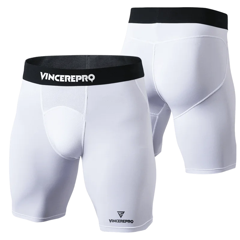 VincerePro - 1044 Moške športne kratke podhlače - Bele