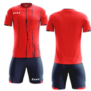 K/BOLT - Zeus KOMPLET BOLT - moški dres - Svetlo rdeča - Temno modra