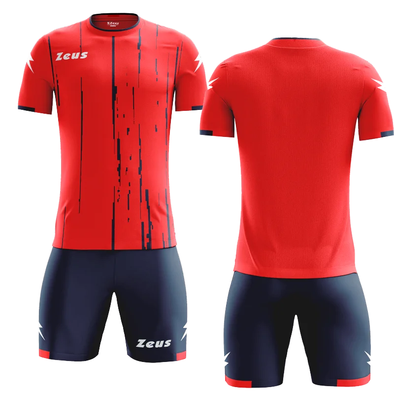 K/BOLT - Zeus KOMPLET BOLT - moški dres - Svetlo rdeča - Temno modra