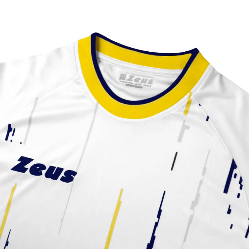 K/BOLTWHIT - Zeus KOMPLET BOLT WHITE - moški dres - Belo - Temno rdeča - Črna