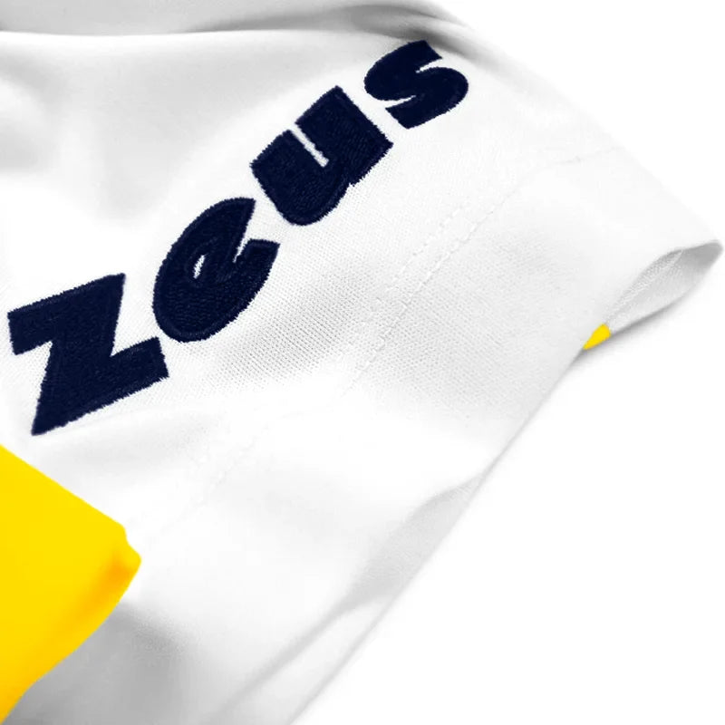 K/BOLTWHIT - Zeus KOMPLET BOLT WHITE - moški dres - Belo - Rumeno - Črna