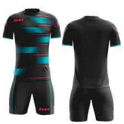 K/KOSMO - Zeus KOMPLET KOSMO - moški dres - Črno modra - Aqua - Fuksia