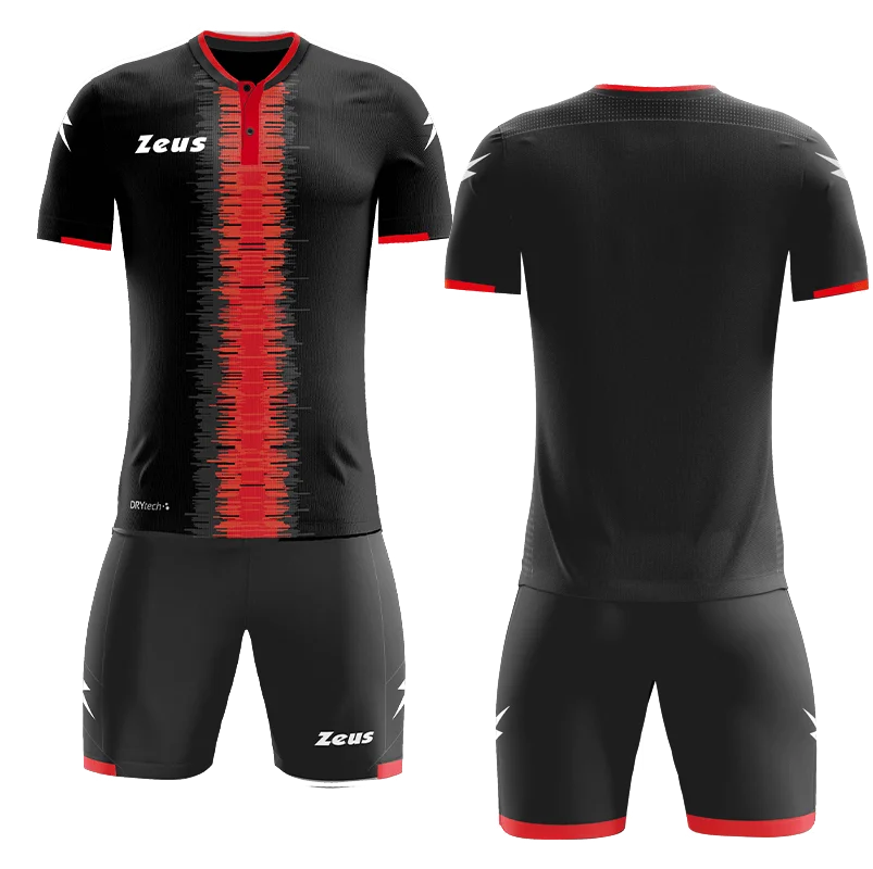 KIT PERSEO - Zeus KOMPLET PERSEO - moški odbojkarski dres - Črno - Rdeče