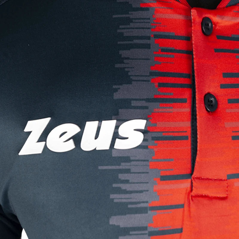 KIT PERSEO - Zeus KOMPLET PERSEO - moški odbojkarski dres - Črno - Rdeče