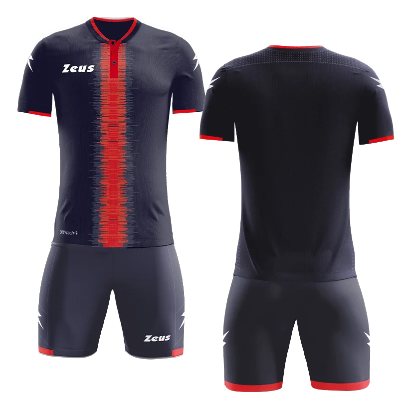 KIT PERSEO - Zeus KOMPLET PERSEO - moški odbojkarski dres - Temno modra - Rdeča