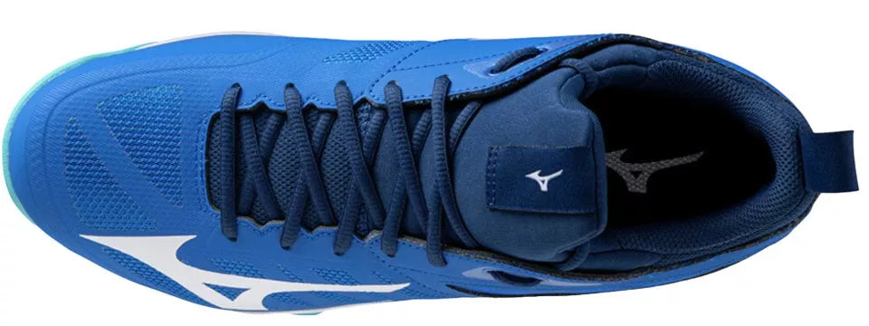 Mizuno - V1GA2245 - Wave Dimension MID - 76 - BLUE/WHITE - visoki moški copat 2025