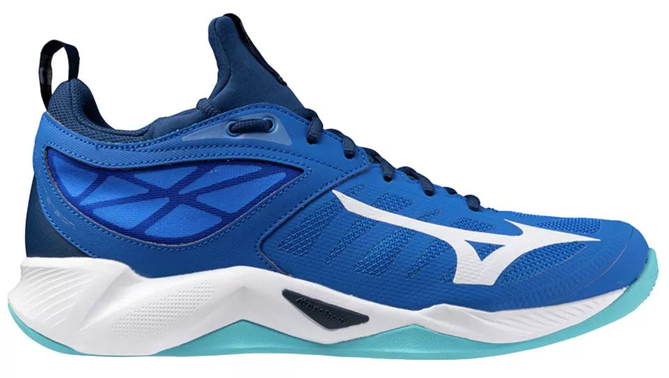 Mizuno - V1GA2245 - Wave Dimension MID - 76 - BLUE/WHITE - visoki moški copat 2025