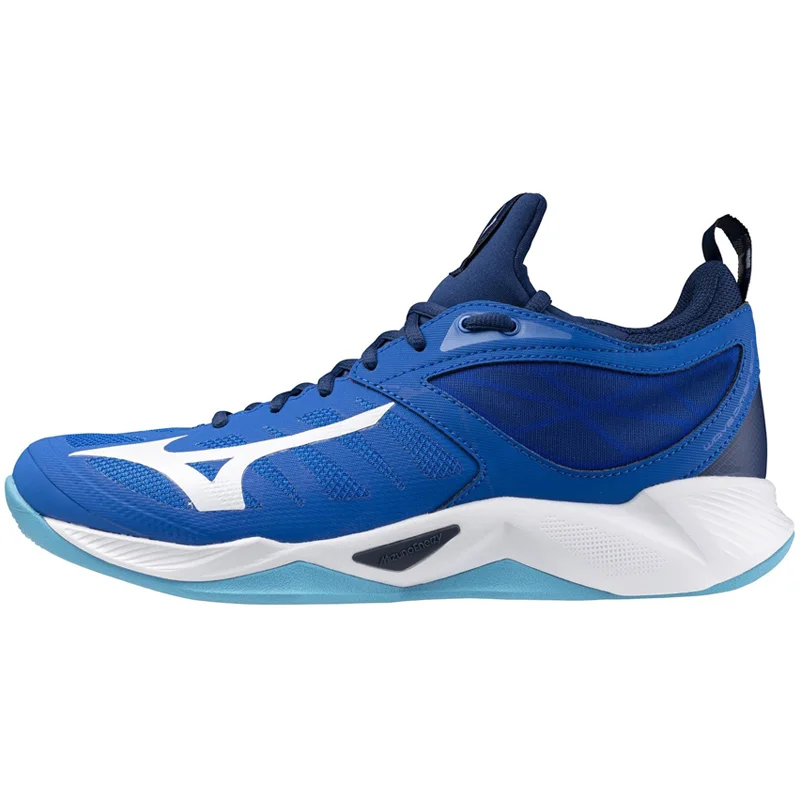 Mizuno - V1GA2245 - Wave Dimension MID - 76 - BLUE/WHITE - visoki moški copat 2025